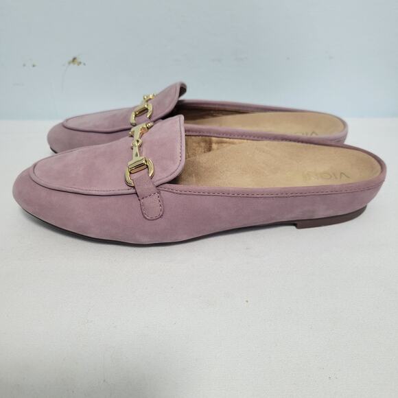 Vionic Adeline Purple Suede Leather Mule With Horsebit Detail Size 9M 10290-808 - Picture 3 of 9